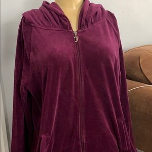 Velour jacket hoodie
